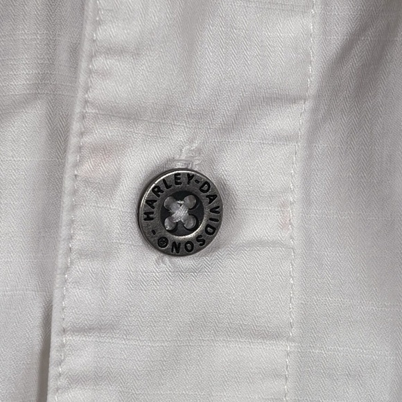Harley Davidson Short Sleeve Button Down Embroidered Men’s Shirt•  Size Large - Picture 4 of 8